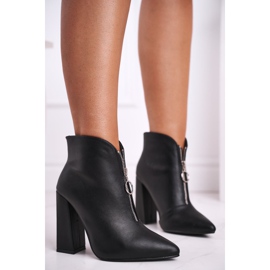 FG1 Bottes Pour Femmes Sur Un Talon Fermeture À Glissière Sur Le Devant Noir Save Me le noir 5