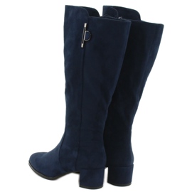 Bottines en daim bleu marine Sergio leone KZ277 3 Bottines en daim bleu marine Sergio leone KZ277 3
