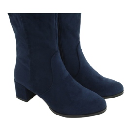 Bottines en daim bleu marine Sergio leone KZ277 4 Bottines en daim bleu marine Sergio leone KZ277 4
