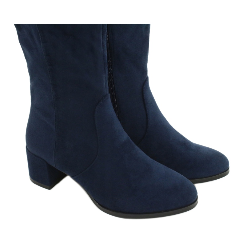Bottines en daim bleu marine Sergio leone KZ277 4 Bottines en daim bleu marine Sergio leone KZ277 4