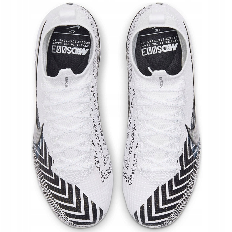 Nike Mercurial Superfly 7 Elite Mds Fg Junior BQ5420 110 chaussure de football blanc blanc 1