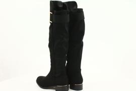 Evento Bottes en daim à boucle dorée noir 3