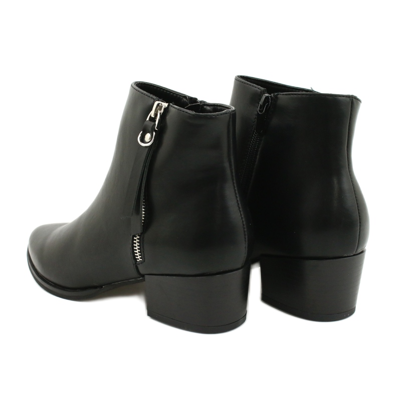 Bottes d'hiver sur la fermeture éclair Jezzi 20BT35-3028 le noir 3