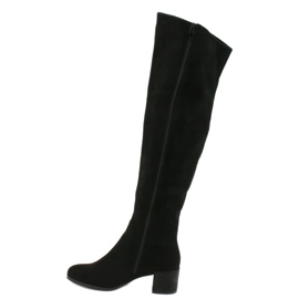 Bottines Sergio leone KZ299 en daim noir le noir 1