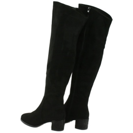 Bottines Sergio leone KZ299 en daim noir le noir 2