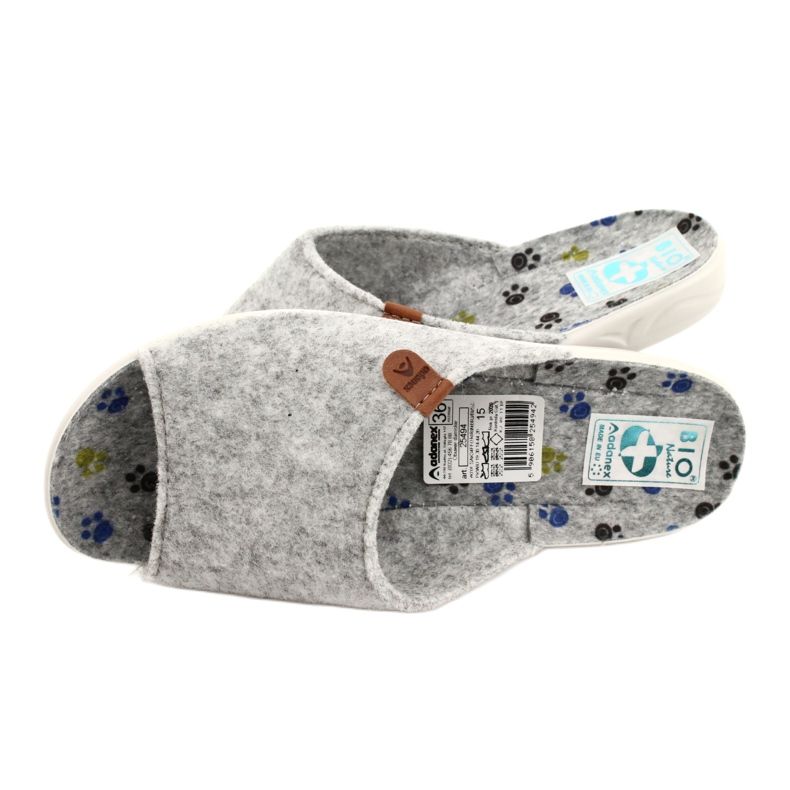 Chaussons feutre Adanex 25494 gris 4 Chaussons feutre Adanex 25494 gris 4