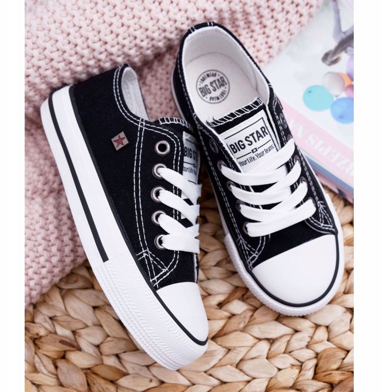 Chaussures Enfant Baskets Big Star Noir FF374206 blanche le noir 2 Chaussures Enfant Baskets Big Star Noir FF374206 blanche le noir 2