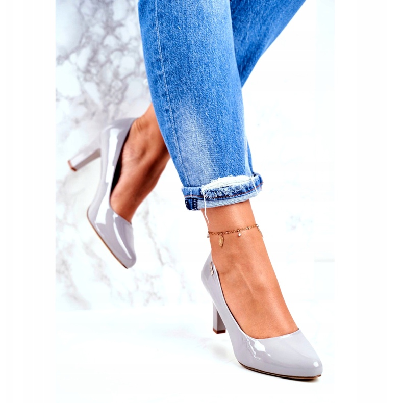 Escarpins femme Sergio Leone Gris Laqué Orsola 3