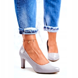 Escarpins femme Sergio Leone Gris Laqué Orsola 4