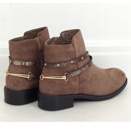 Bottines beige foncé pour femmes RQ332 Kaki 1