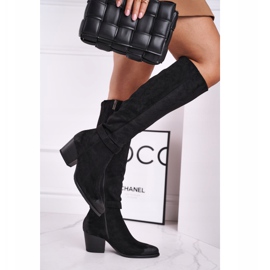 Vinceza Bottines Femme à Talon Daim Noir Nevermind 1