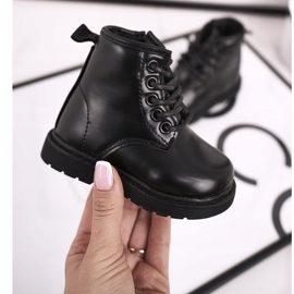 FRROCK Bottes chaudes noires Ammy Black pour enfants 1