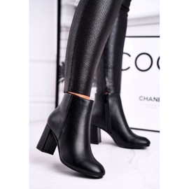 FW1 Bottines Femme à Talon Noir Gunmetal 1