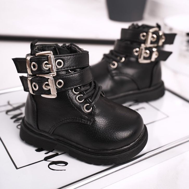 FRROCK Bottes Enfant Chauffées Avec Fourrure Noir Valentina 2