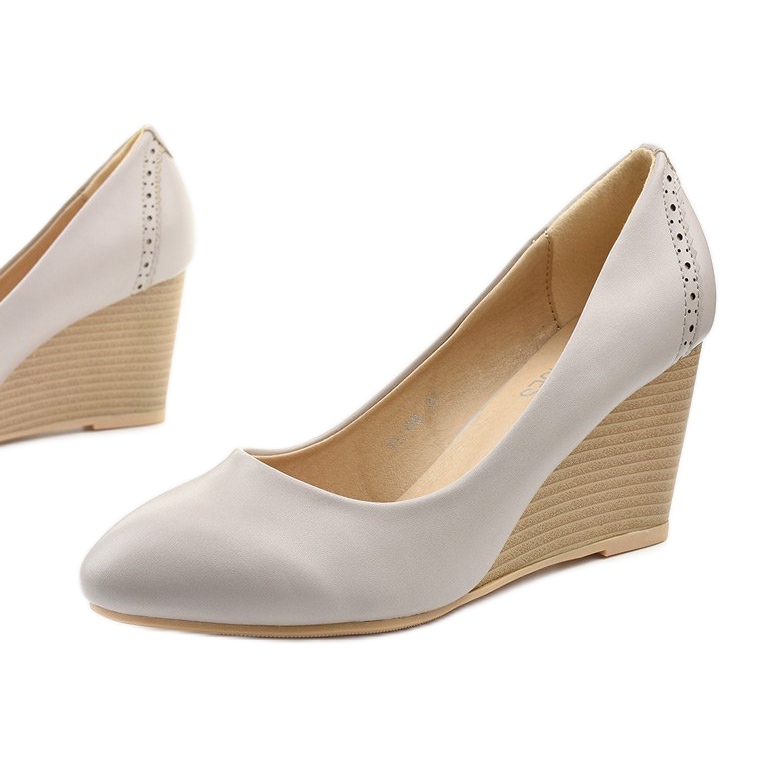 Escarpins gris sur le compensé Affore 1