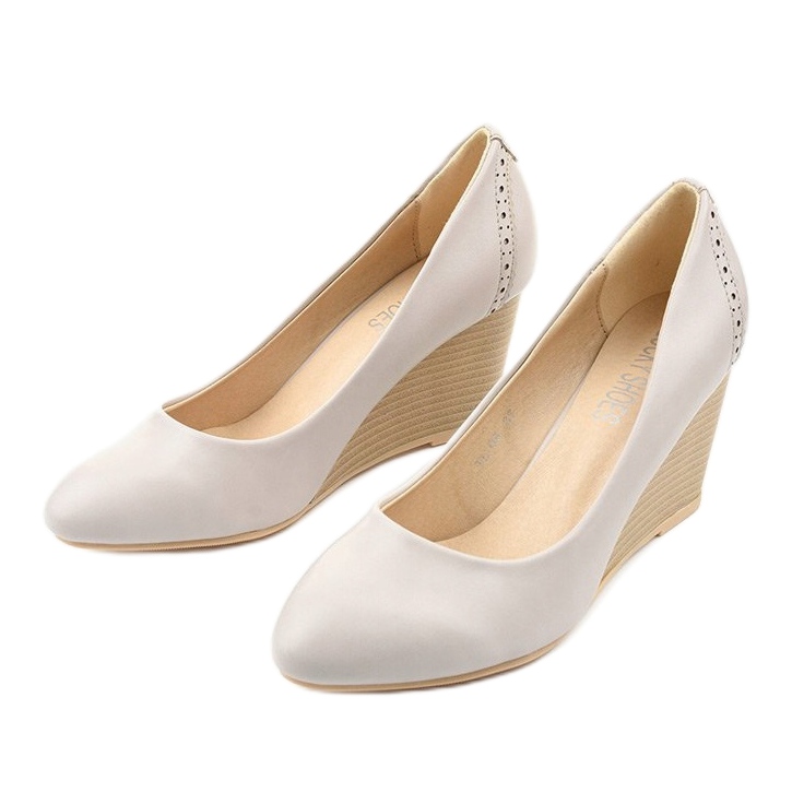 Escarpins gris sur le compensé Affore 2