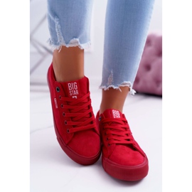 Baskets Femme Big Star Suede Rouge EE274044 2 Baskets Femme Big Star Suede Rouge EE274044 2