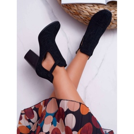 Bellucci Bottines Femme à Talon Ajouré Avec Découpes Noir GoodDay le noir 4