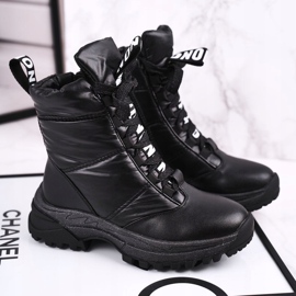 Apawwa Bottes de Neige Enfant Fourrées Noir Grantes 2