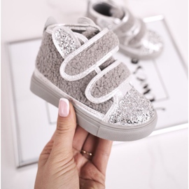 FRROCK Baskets Enfant High Warm Gris Clifford argent 1