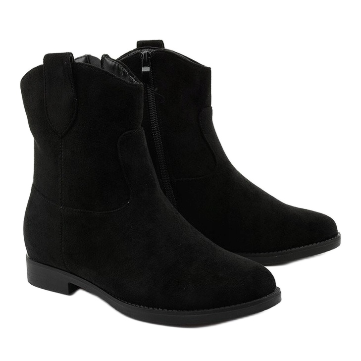 Bottes isolées noires avec une cale Modell cachée le noir 1
