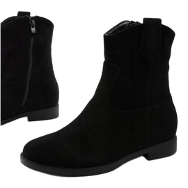 Bottes isolées noires avec une cale Modell cachée le noir 2