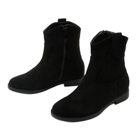 Bottes isolées noires avec une cale Modell cachée le noir 3