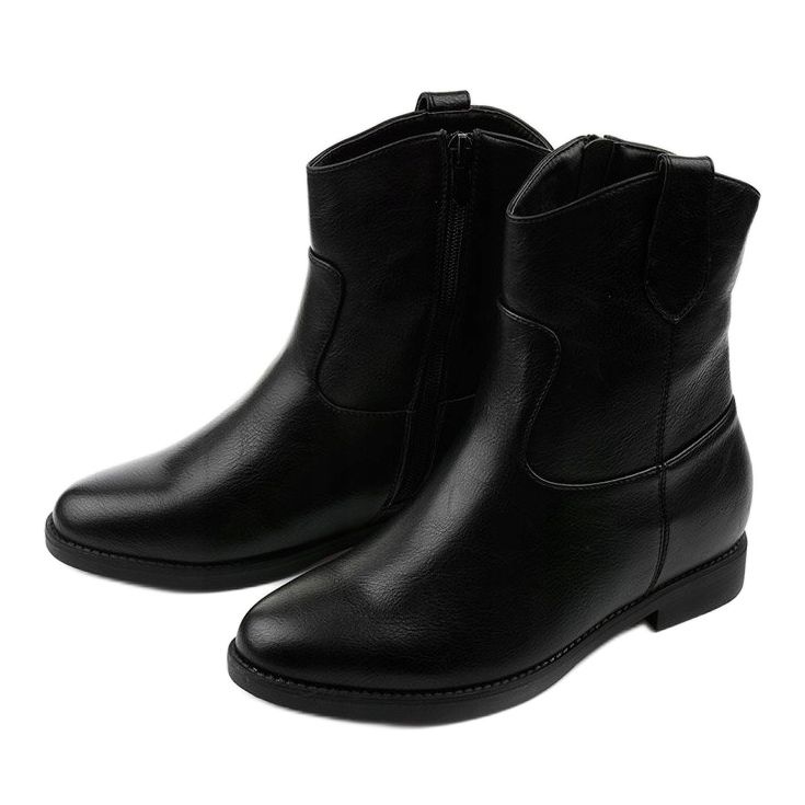 Bottes isolées noires avec un coin Firesoar caché 2