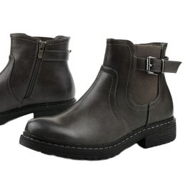 Bottes grises des bottes Jodhpur isolées Viccked 1