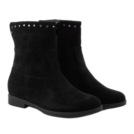 Bottes noires avec un coin caché et litas True-blue le noir 3