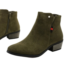 Bottines plates vertes 20Y8039-11 1