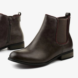 Boots Jodhpur plates grises avec élastique 20Y8031-1 1 Boots Jodhpur plates grises avec élastique 20Y8031-1 1