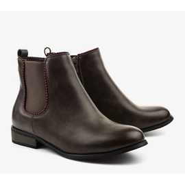 Boots Jodhpur plates grises avec élastique 20Y8031-1 2 Boots Jodhpur plates grises avec élastique 20Y8031-1 2