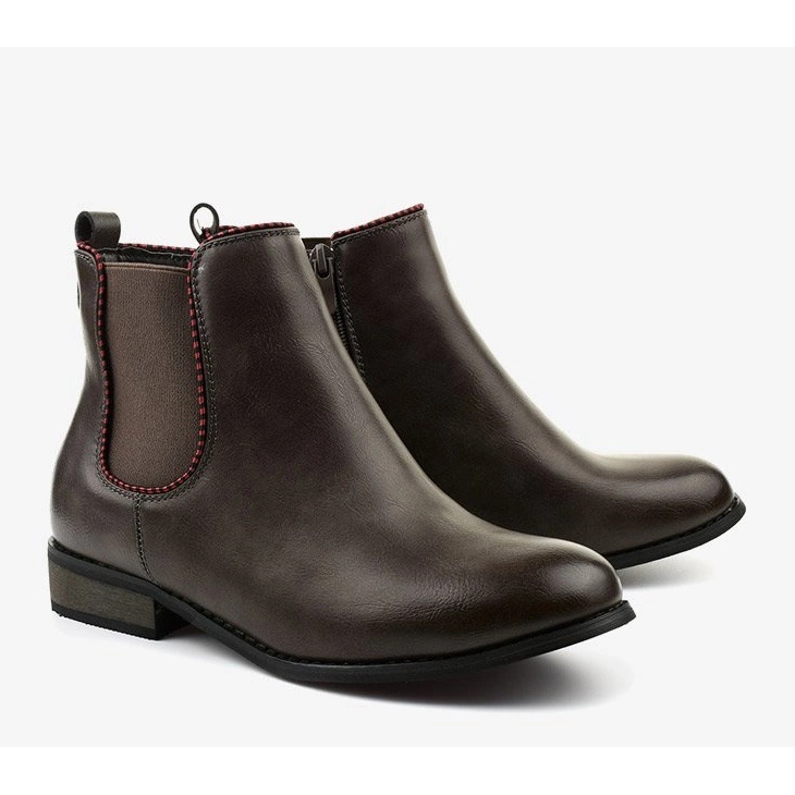 Boots Jodhpur plates grises avec élastique 20Y8031-1 2 Boots Jodhpur plates grises avec élastique 20Y8031-1 2