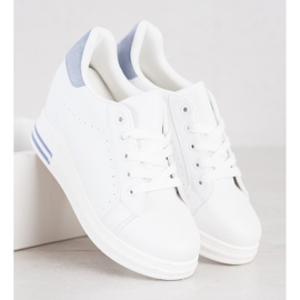 SHELOVET Chaussures de sport sur un coin blanche bleu 1