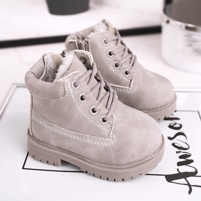 FRROCK Bottes de Trappeur Chaudes Enfant Gris Dexter 1