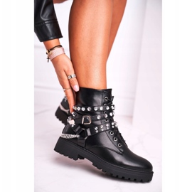 FB2 Bottines Femme Warm Jets Chaines Black Desire noir 1