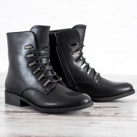 SHELOVET Bottes noires classiques le noir 2