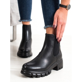 Goodin Bottines Chelsea sur la plateforme noir 1