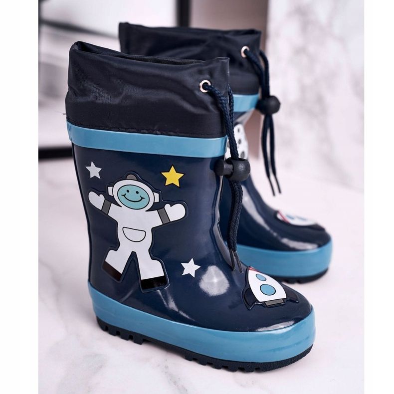 Apawwa Galoches Cosmonaut Mordeso Bleu Marine blanc 1