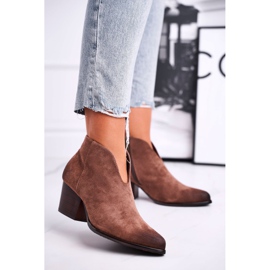 Vinceza Meilleur choix de bottillons pour femmes avec une coupe brun 1