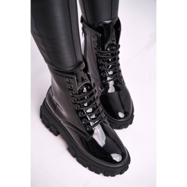 Sergio Todzi Bottines Femme Laquées Noir Linzo Trappers le noir 5