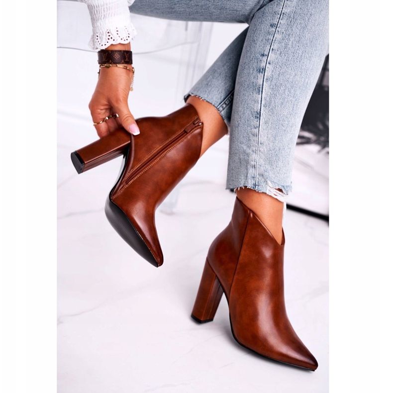 Marquiiz Bottes Femme À Talons Hauts Camel Rise Up brun 2