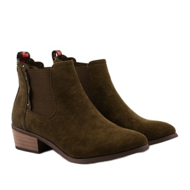 Bottines plates kaki Bottines isolées Nilanda brun 3