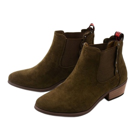Bottines plates kaki Bottines isolées Nilanda brun 2