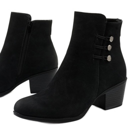 Bottines en daim noir sur le poteau Keenshaper le noir 1
