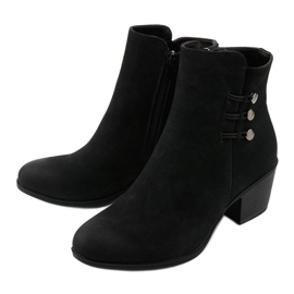 Bottines en daim noir sur le poteau Keenshaper le noir 2