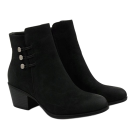 Bottines en daim noir sur le poteau Keenshaper le noir 3