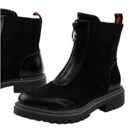 BM Bottines plates isolées noires Shadowgrain le noir 1