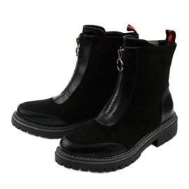 BM Bottines plates isolées noires Shadowgrain le noir 3